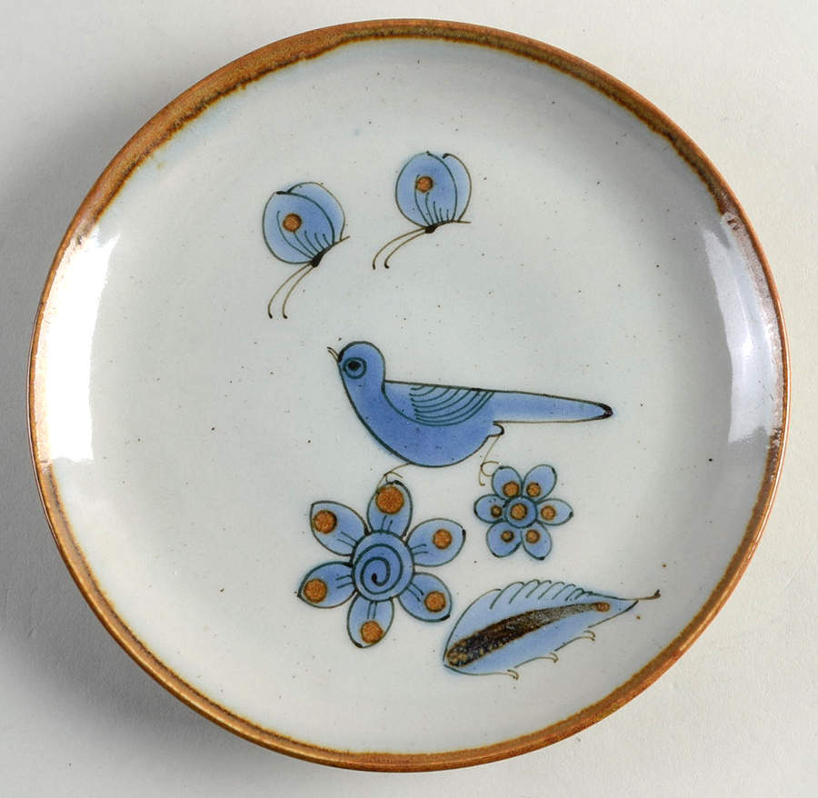 El Palomar Blue Salad Plate by Ken Edwards Pottery-1