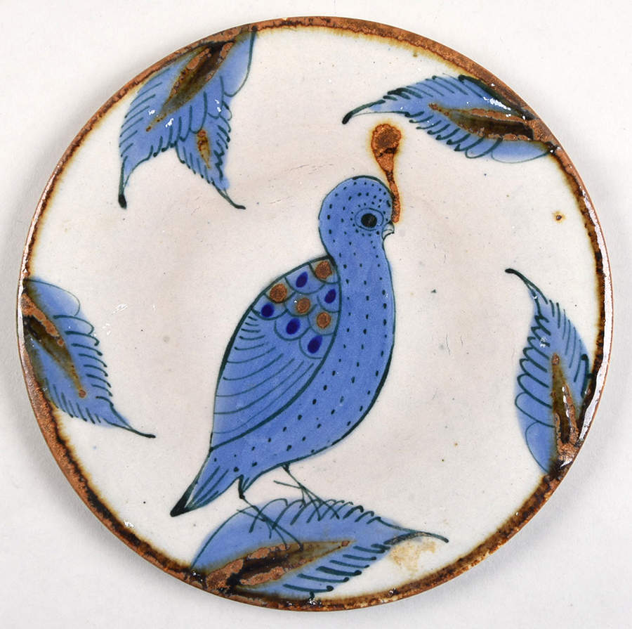 El Palomar Blue Tea Tile by Ken Edwards Pottery-1