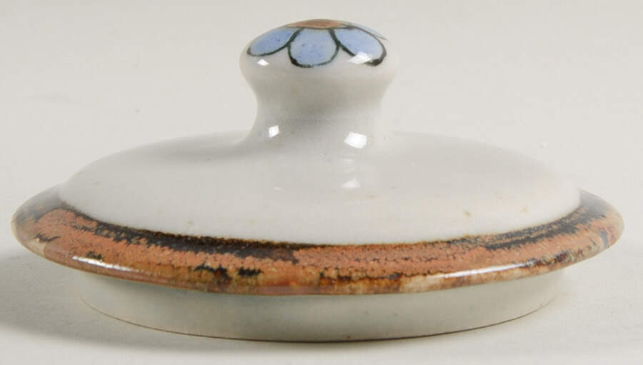 El Palomar Blue Lid for Sugar Bowl by Ken Edwards Pottery-1