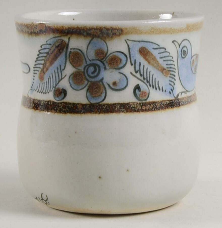 El Palomar Blue Sugar Bowl No Lid by Ken Edwards Pottery-1