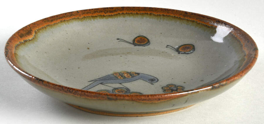 El Palomar Blue Coupe Soup Bowl by Ken Edwards Pottery-1