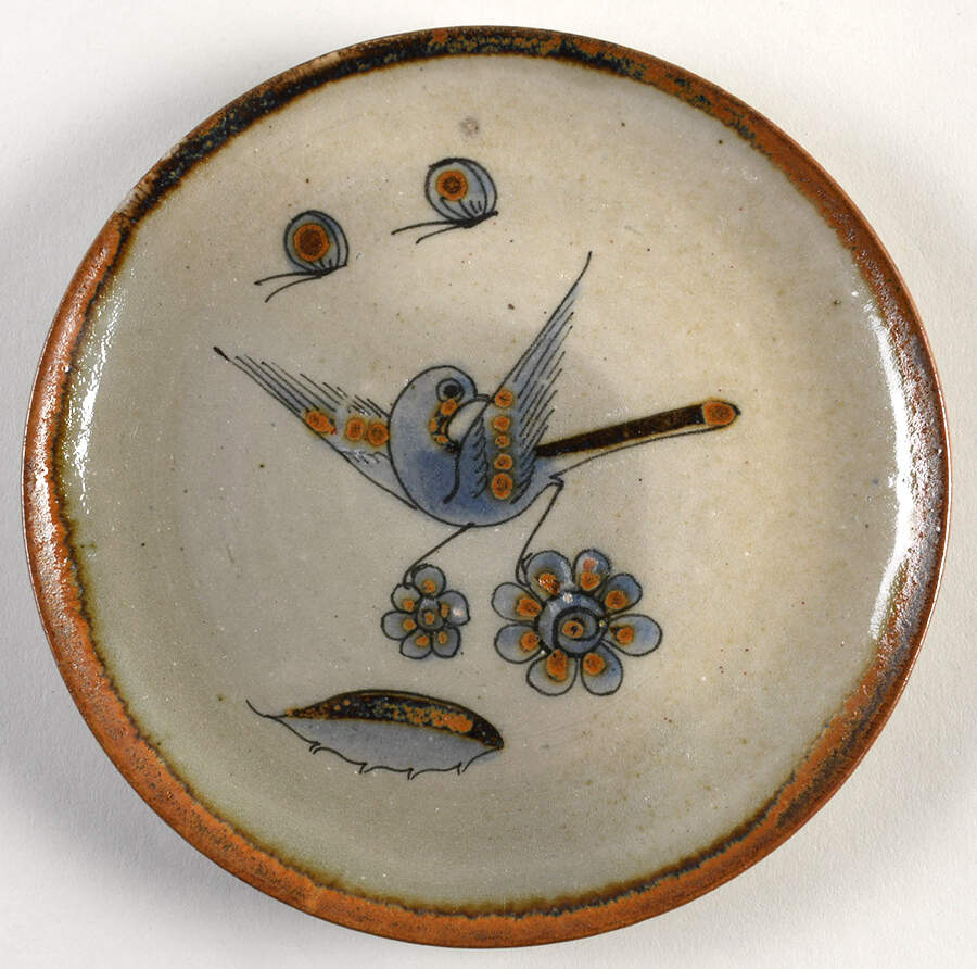 El Palomar Blue Salad Plate by Ken Edwards Pottery-1