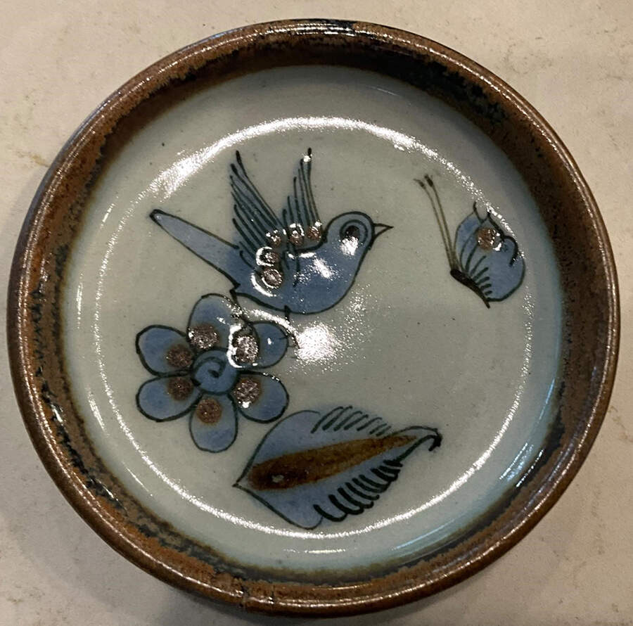 El Palomar Blue Coaster by Ken Edwards Pottery-1
