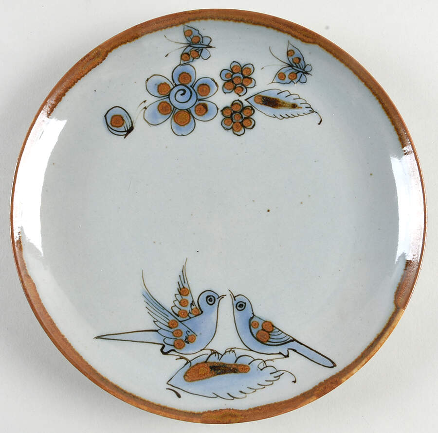El Palomar Blue Dinner Plate by Ken Edwards Pottery-1