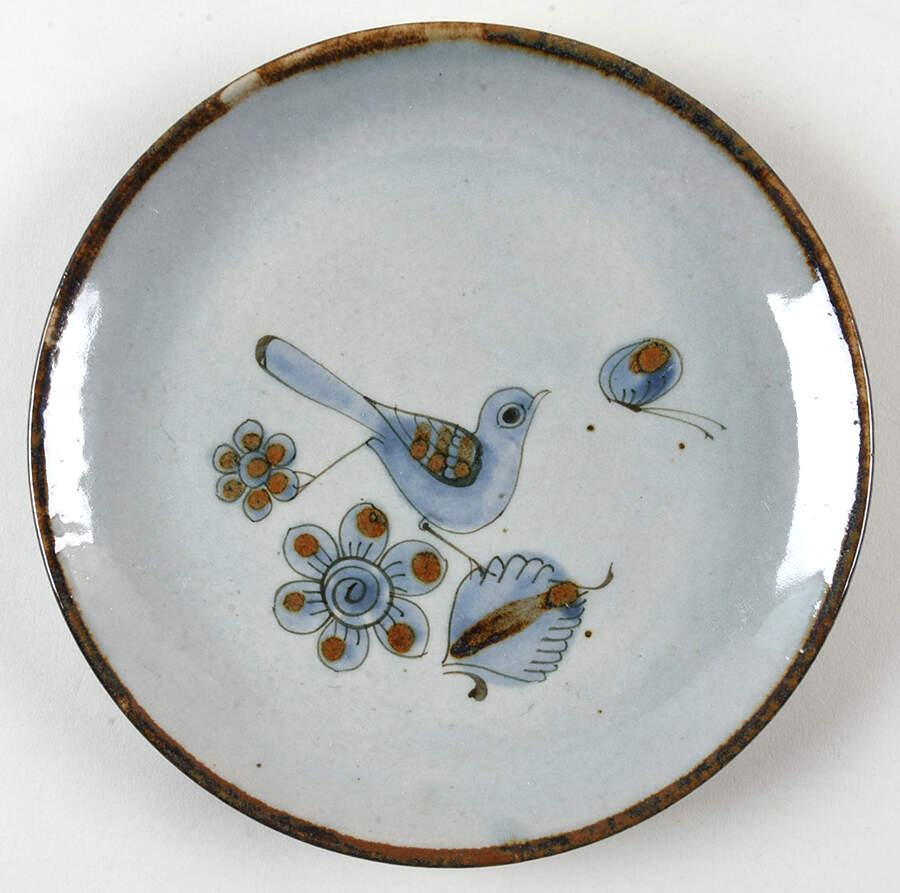 El Palomar Blue Salad Plate by Ken Edwards Pottery-1