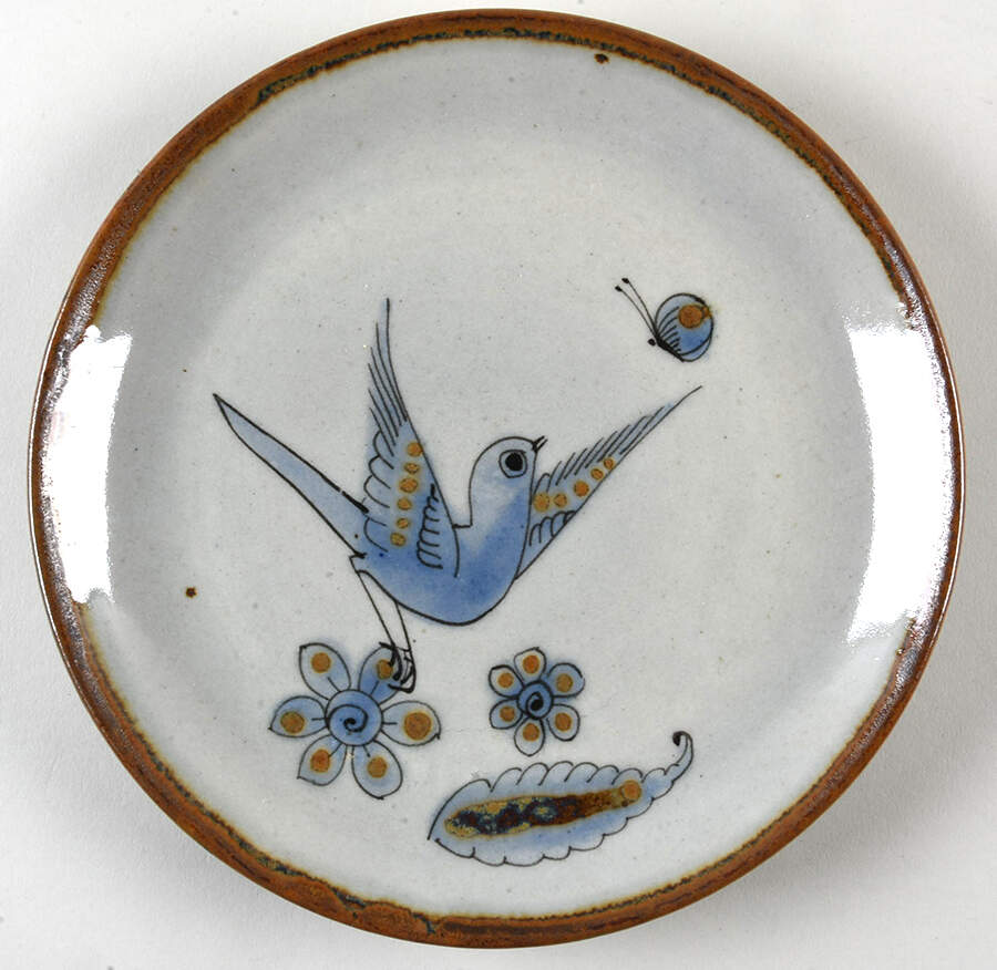 El Palomar Blue Salad Plate by Ken Edwards Pottery-1