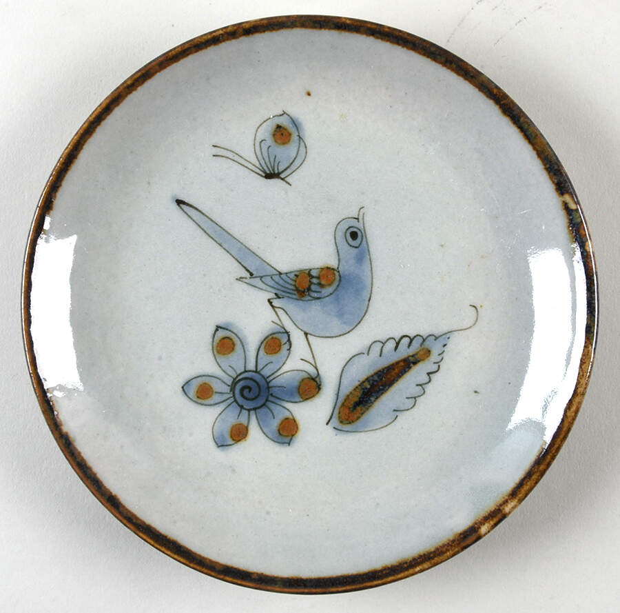 El Palomar Blue Bread & Butter Plate by Ken Edwards Pottery-1