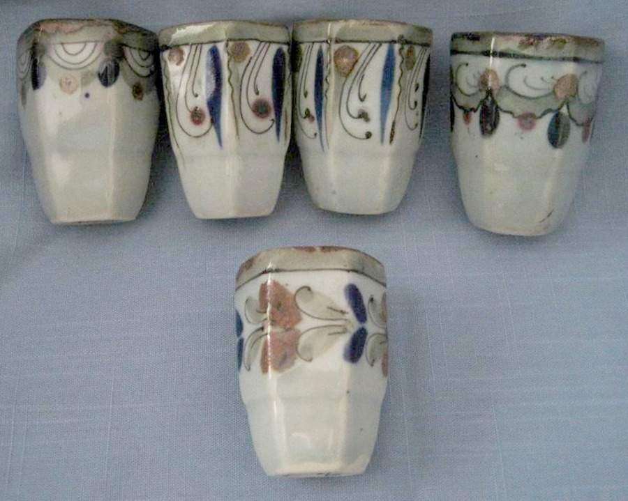 El Palomar Blue Short China Tumbler by Ken Edwards Pottery-1