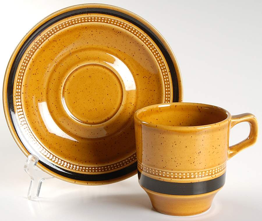 Tahiti Flat Cup & Saucer Set by Kasuga-1