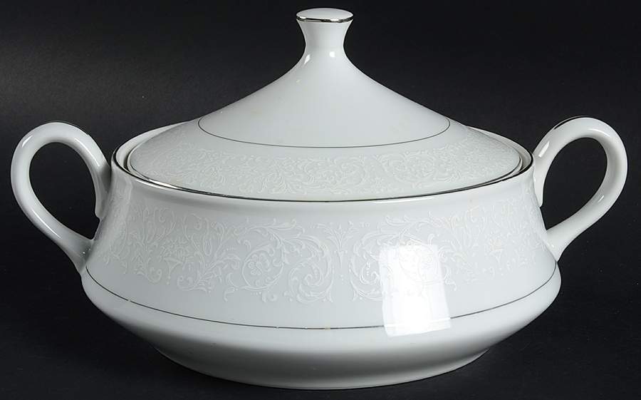 Satin Song  Round Covered Vegetable by Kristina Collection-1