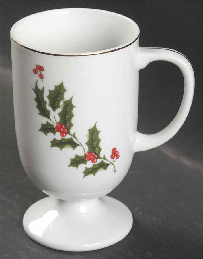 Christmas Holly (Smooth Edge) Footed Mug by Kashima-1