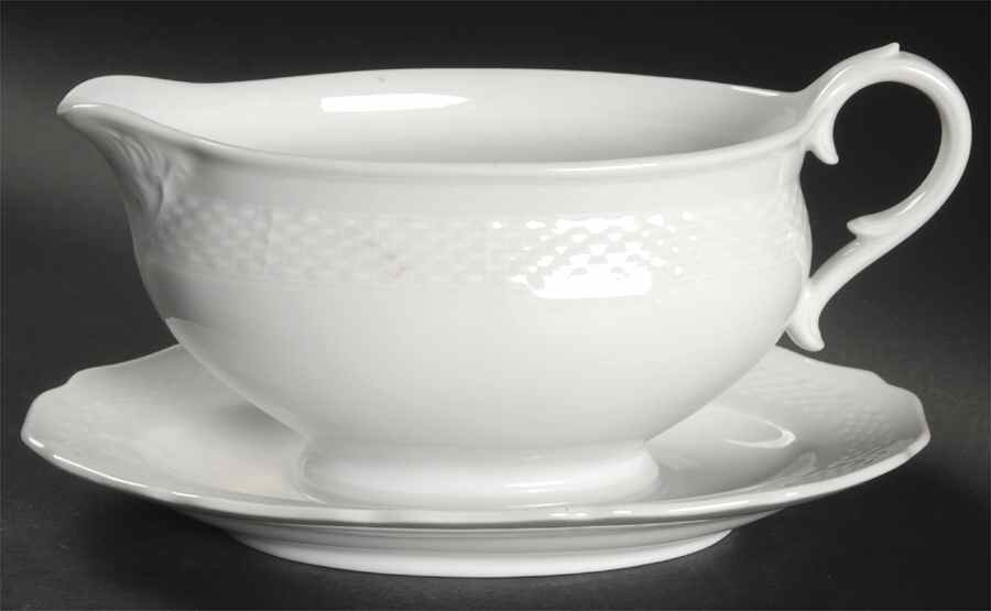 Belvedere Gravy Boat with Attached Underplate by Kaiser-1