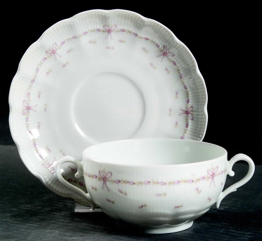 Bordeaux Flat Cream Soup Bowl & Saucer Set by Kaiser-1