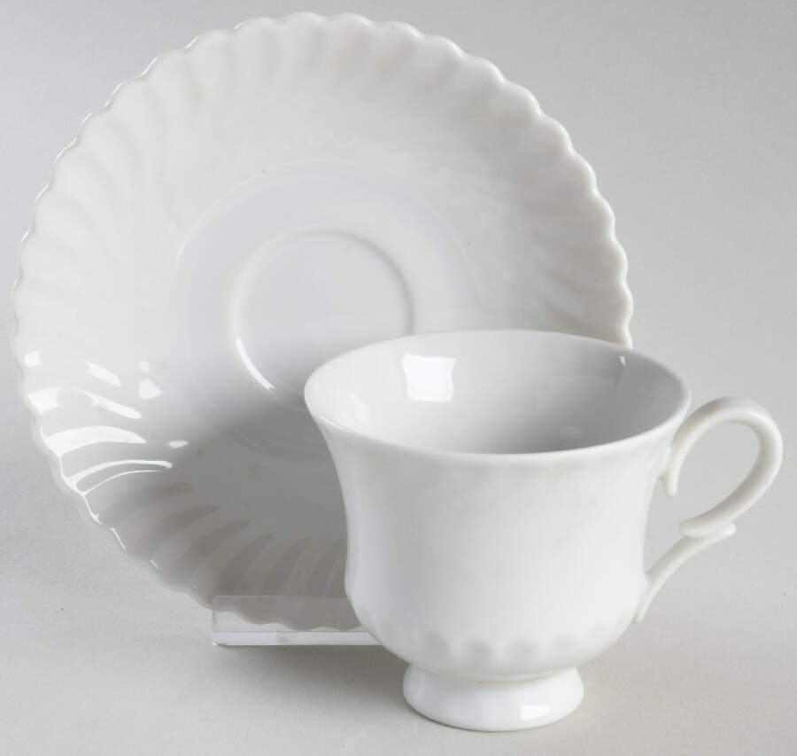 Nicole (Swirl) Footed Cup & Saucer Set by Kaiser-1