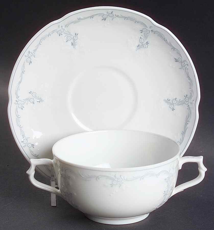 Midinette Flat Cream Soup Bowl & Saucer Set by Kaiser-1