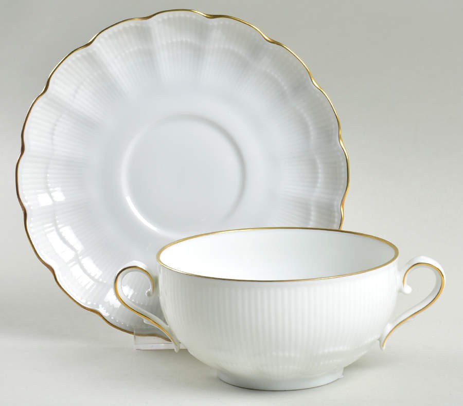 Nizza Flat Cream Soup Bowl & Saucer Set by Kaiser-1