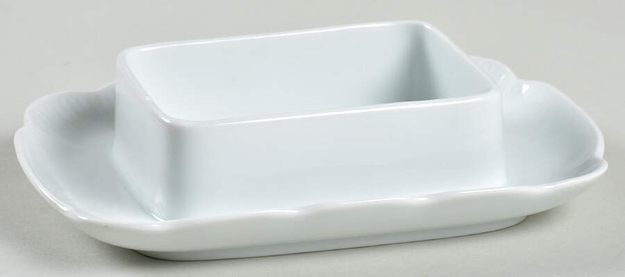 Romantica All White Rectangular Butter No Lid by Kaiser-1