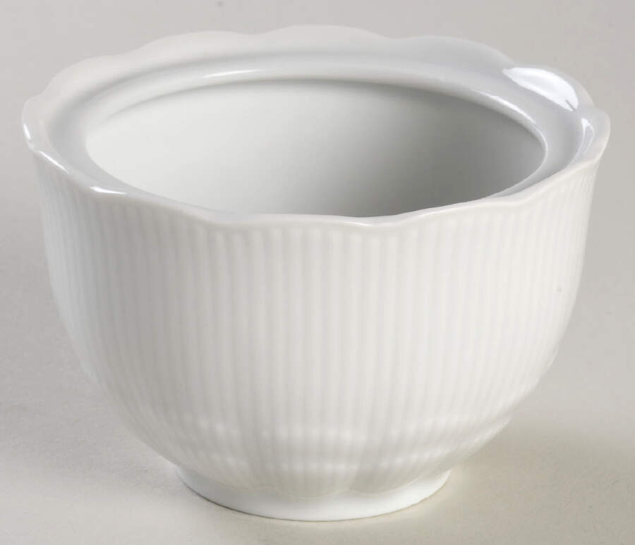 Romantica All White Mini Sugar Bowl No Lid by Kaiser-1