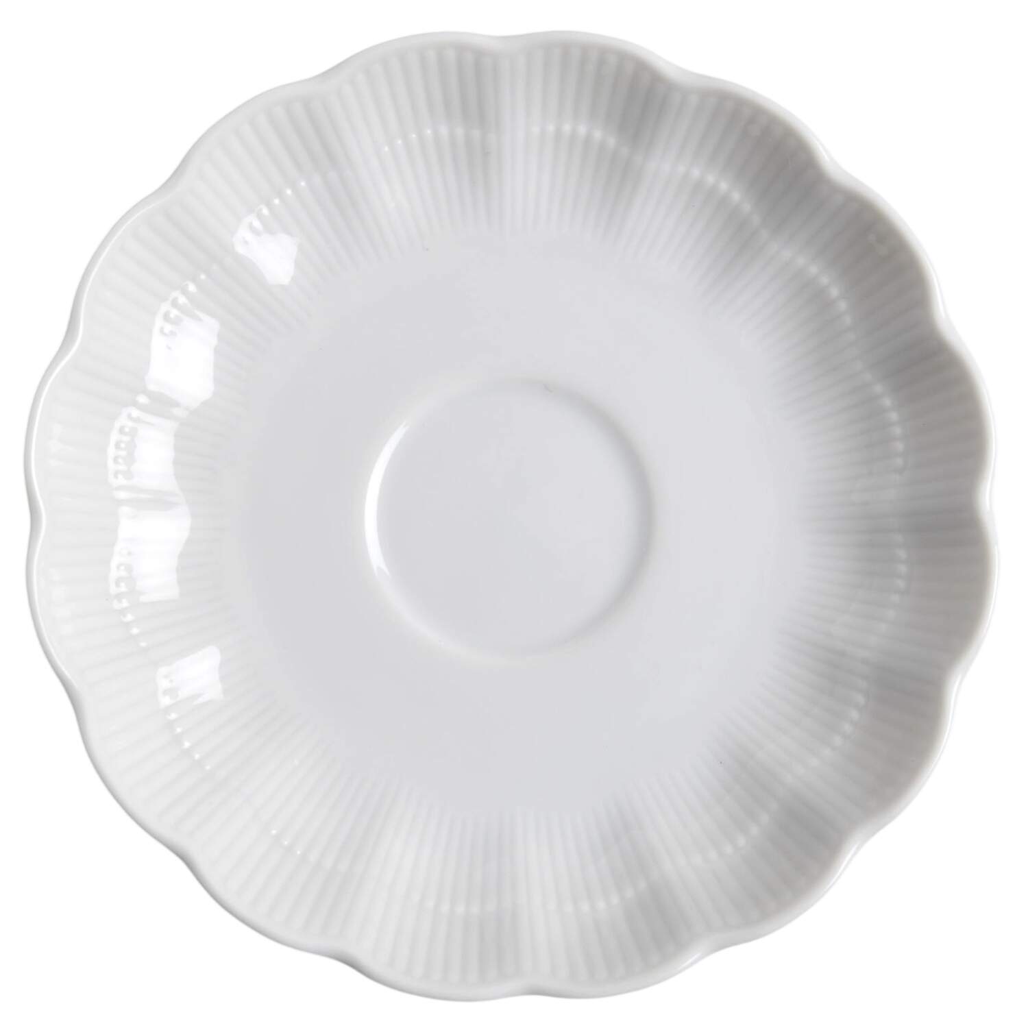 Romantica All White Saucer for Flat Demitasse Cup by Kaiser-1