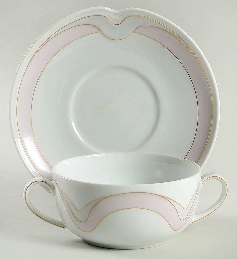 Tampere Flat Cream Soup Bowl & Saucer Set by Kaiser-1
