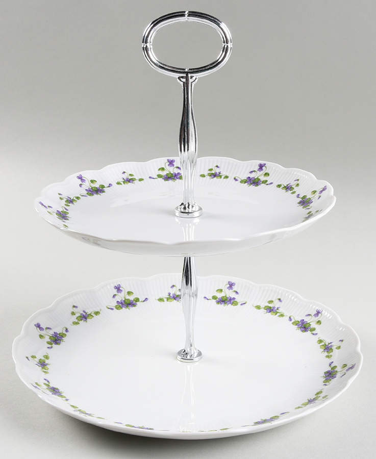 Viola 2 Tiered Serving Tray (Dinner & Salad Plate) by Kaiser-1