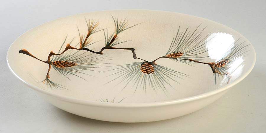 Canyon Pine 9" Round Shallow Vegetable Bowl by Kanedai-1