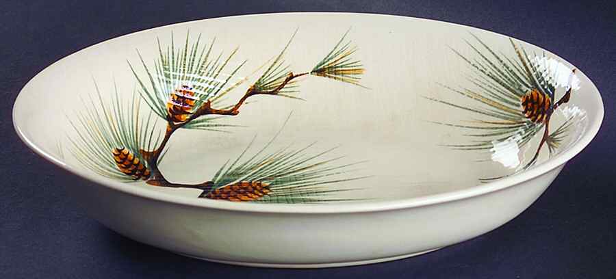Canyon Pine 10" Oval Vegetable Bowl by Kanedai-1