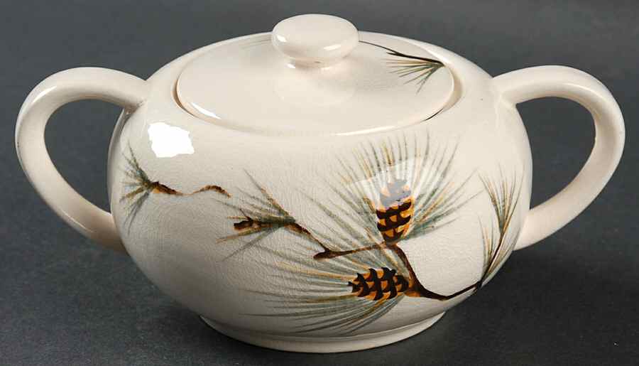 Canyon Pine Sugar Bowl & Lid by Kanedai-1