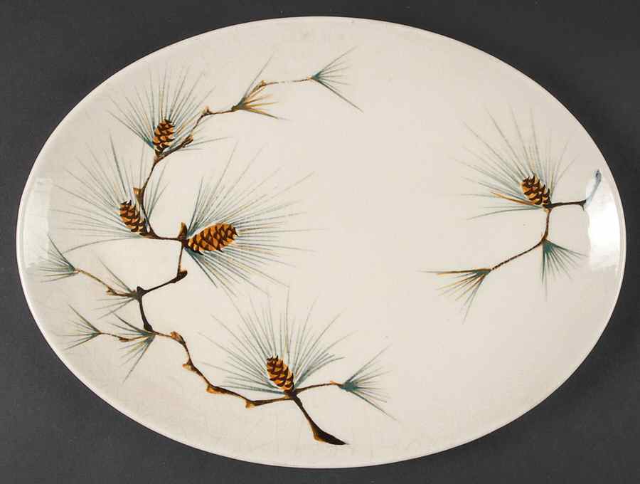 Canyon Pine 12" Oval Serving Platter by Kanedai-1
