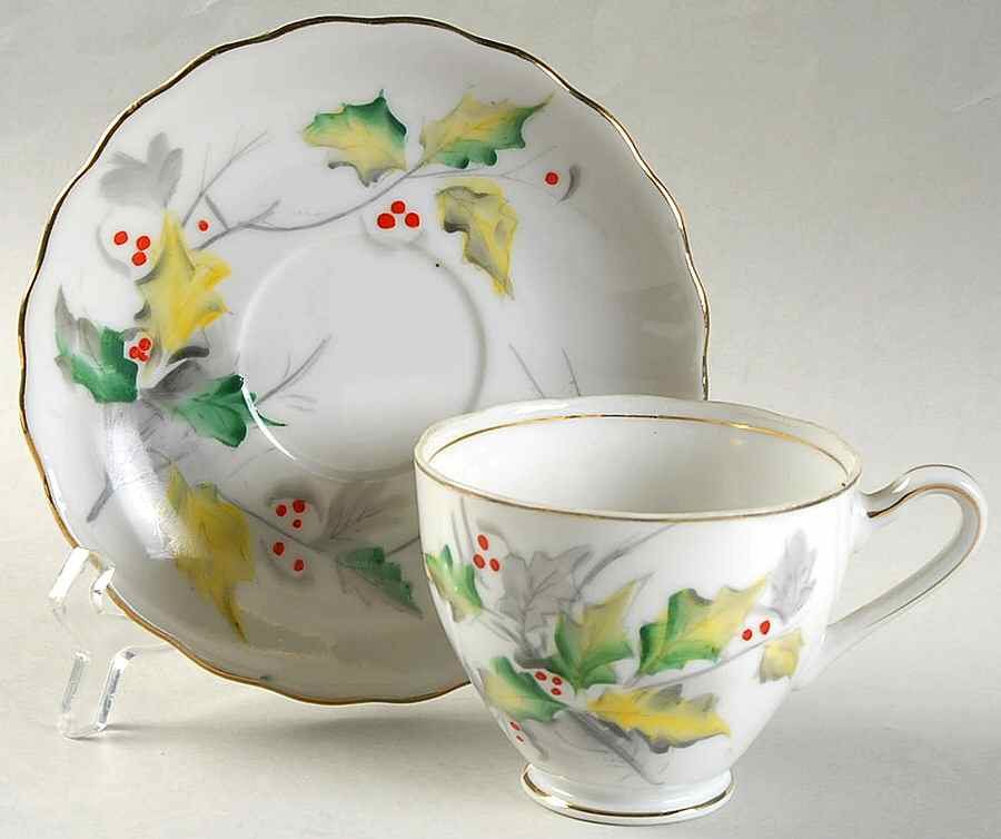 Birthday Floral Series Footed Cup & Saucer Set by Kasuga-1