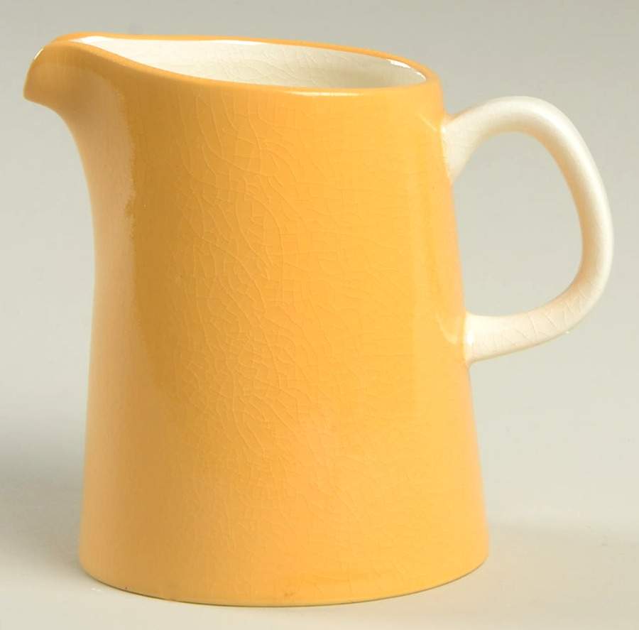 Majolica Orange Creamer by Kasuga-1