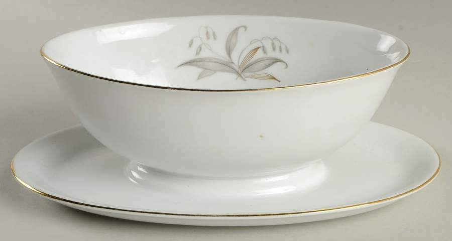 Golden Rhapsody Gravy Boat with Attached Underplate by Kaysons Import Company-1