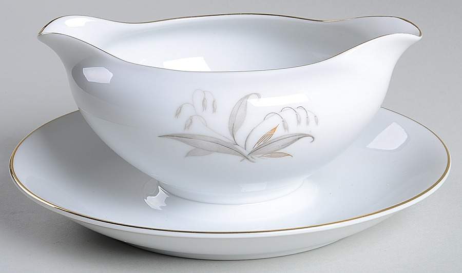 Golden Rhapsody Gravy Boat with Attached Underplate by Kaysons Import Company-1