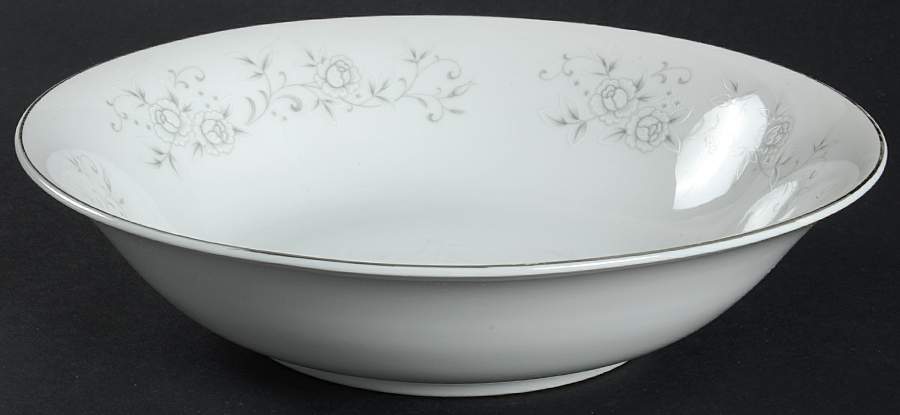 Silver Rose 9" Round Vegetable Bowl by King Crown-1