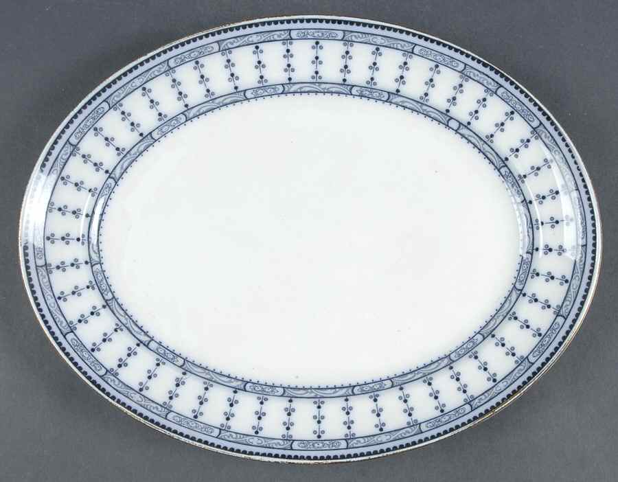 Pompadour 11" Oval Serving Platter by Keeling & Co-1