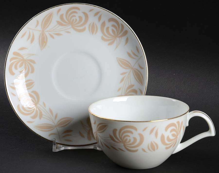 Cameo Flat Cup & Saucer Set by Kent (Japan)-1