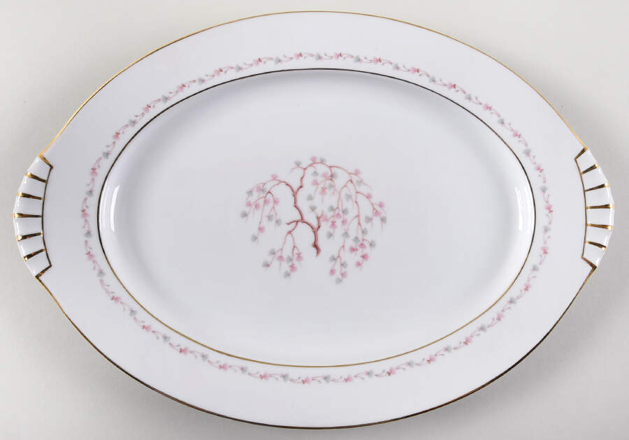 Charm (Japan) 15" Oval Serving Platter by Kent (Japan)-1