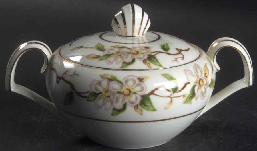 Del Mar Sugar Bowl & Lid by Kent (Japan)-1