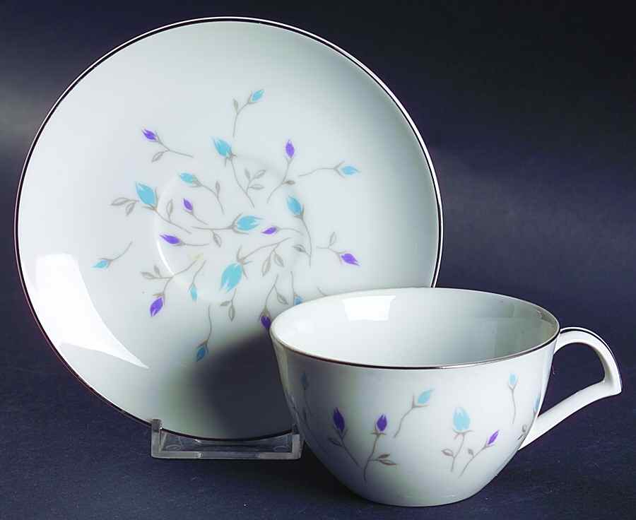 Lady Claire Flat Cup & Saucer Set by Kent (Japan)-1