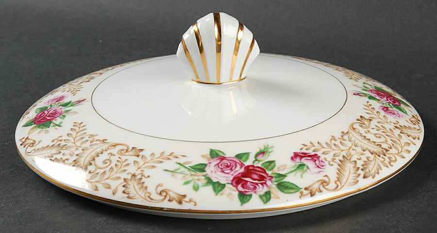 May Rose Lid for Round Vegetable by Kent (Japan)-1