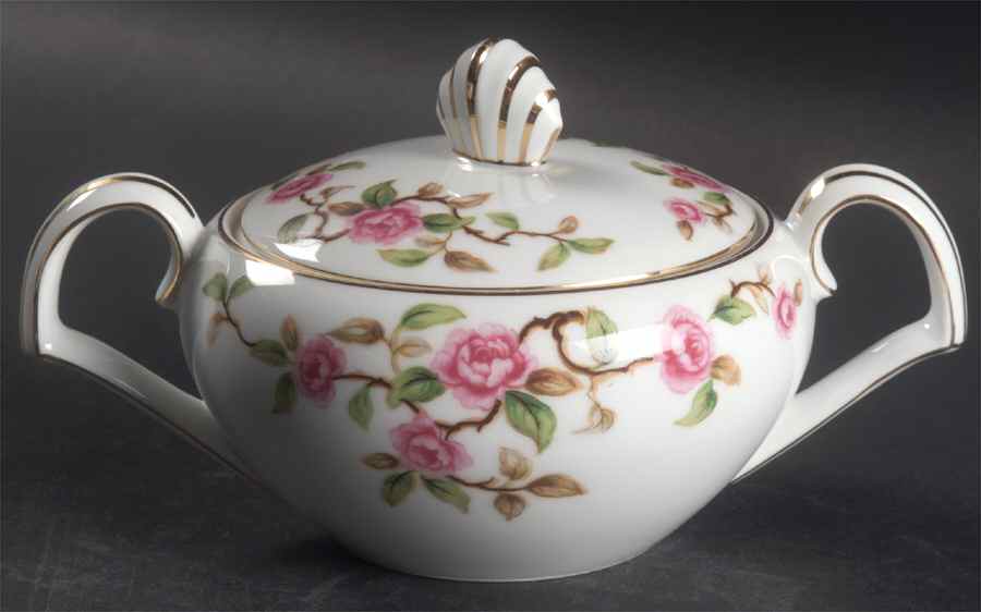 Maytime Sugar Bowl & Lid by Kent (Japan)-1