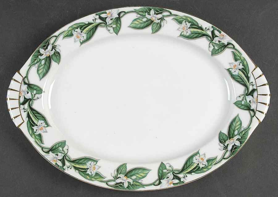 Orange Blossom 13" Oval Serving Platter by Kent (Japan)-1
