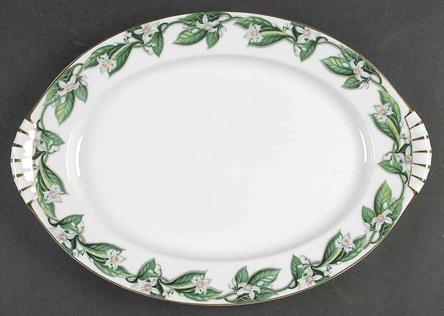 Orange Blossom 15" Oval Serving Platter by Kent (Japan)-1