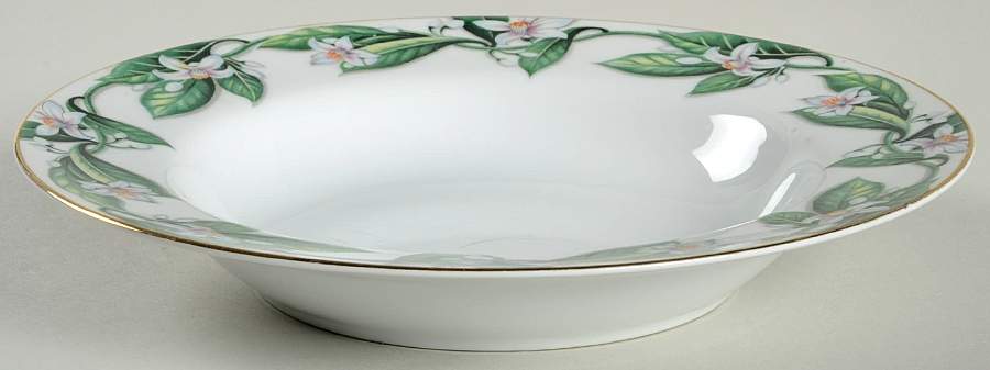 Orange Blossom Rim Soup Bowl by Kent (Japan)-1
