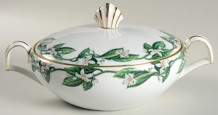 Orange Blossom Round Covered Vegetable by Kent (Japan)-1