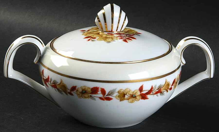 Serenade (Japan) Sugar Bowl & Lid by Kent (Japan)-1