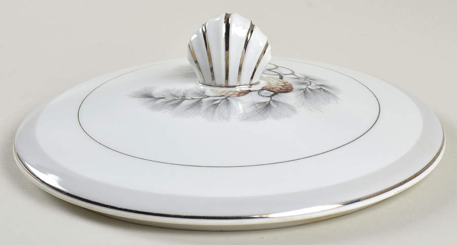 Silver Pine Lid for Round Vegetable by Kent (Japan)-1