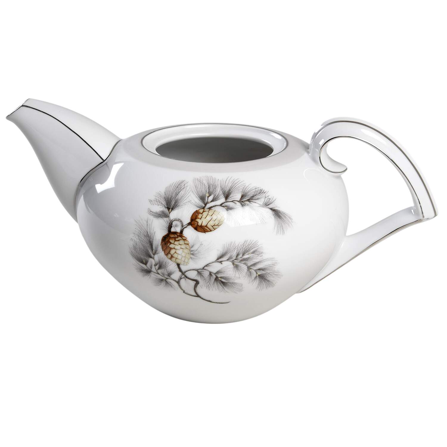 Silver Pine Teapot No Lid by Kent (Japan)-1