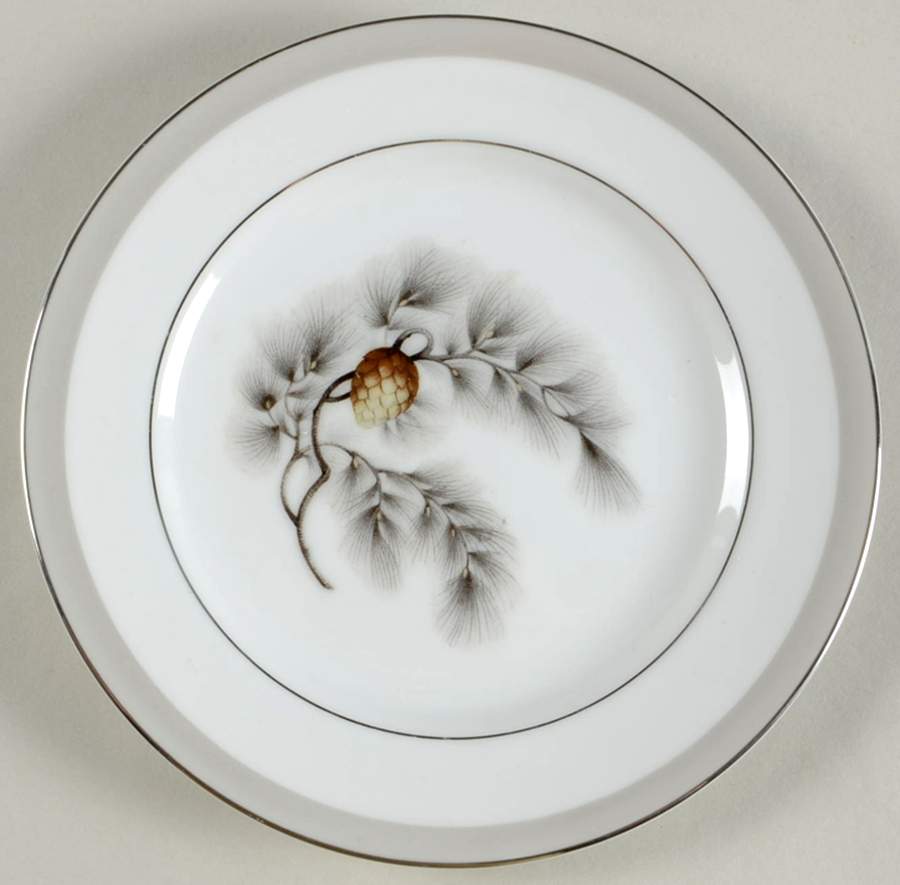 Silver Pine Bread & Butter Plate by Kent (Japan)-1