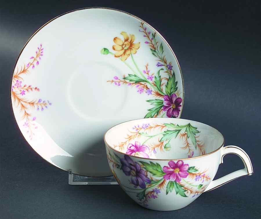 Springfield Flat Cup & Saucer Set by Kent (Japan)-1
